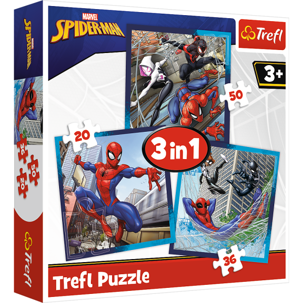 TREFL SPIDER-MAN Комплект пазлов 3в1 Человек-паук