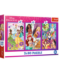 TREFL DISNEY PRINCESS Комплект пазлов Друзья, 3x80 шт.