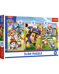 TREFL PAW PATROL Комплект пазлов, 3x80 шт.