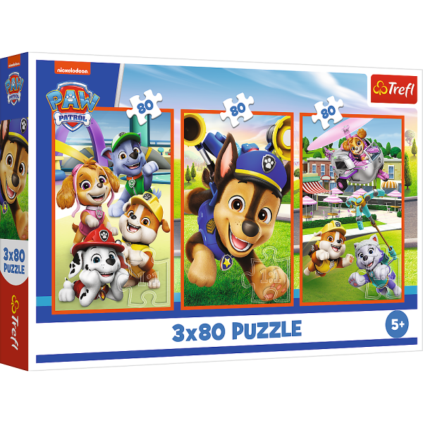 TREFL PAW PATROL Комплект пазлов, 3x80 шт.