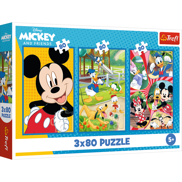 TREFL DISNEY MICKEY MOUSE Комплект пазлов, 3x80 шт. TREFL DISNEY MICKEY MOUSE Комплект пазлов, 3x80 шт.