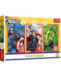 TREFL AVENGERS Комплект пазлов, 3x50 шт.