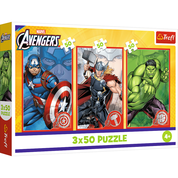 TREFL AVENGERS Комплект пазлов, 3x50 шт.