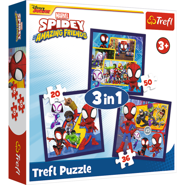 TREFL SPIDEY Комплект пазлов 3в1