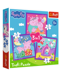 TREFL PEPPA PIG Комплект пазлов 3в1 Свинка Пеппа