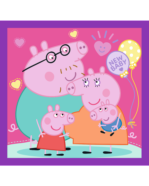 TREFL PEPPA PIG Комплект пазлов 3в1 Свинка Пеппа
