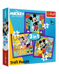 TREFL DISNEY Комплект пазлов 3в1 Микки-Маус