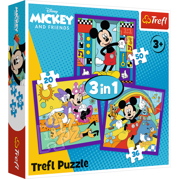 TREFL DISNEY Комплект пазлов 3в1 Микки-Маус