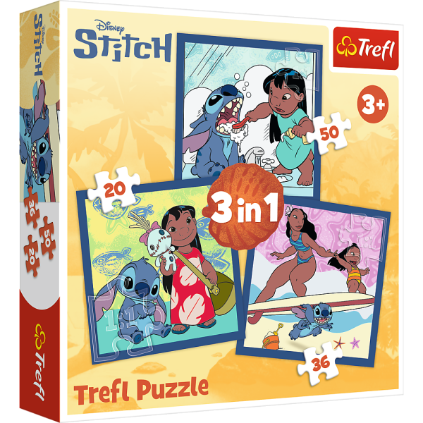 TREFL DISNEY STITCH Комплект пазлов 3в1