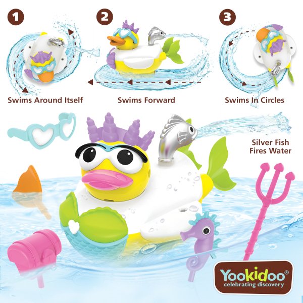 Обложка книги «YOOKIDOO Игрушка для купания "Утка - русалка"»