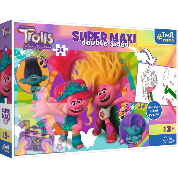 TREFL TROLLS Супермакси-пазл, 24 шт.