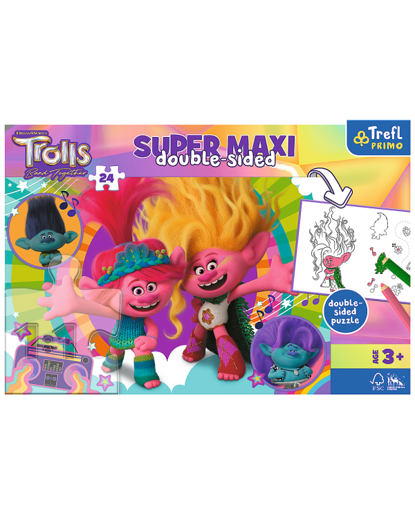 TREFL TROLLS Супермакси-пазл, 24 шт.