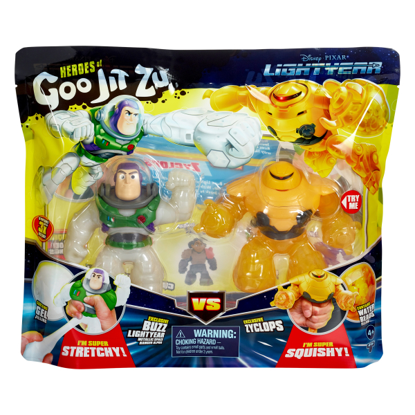 Обложка книги «HEROES OF GOO JIT ZU Lightyear двойная пачка - Базз Лайтер и Циклоп»