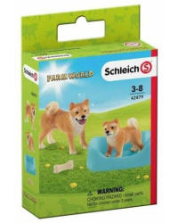 SCHLEICH FARM WORLD Собака И Щенок Породы Сиба-Ину