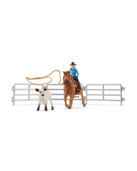 SCHLEICH FARM WORLD Командное заарканивание с девочкой-ковбоем