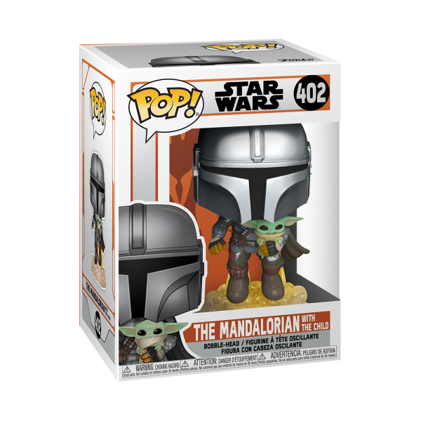 FUNKO POP! Vinyl: Фигурка Star Wars: The Mandalorian Flying w/Jet