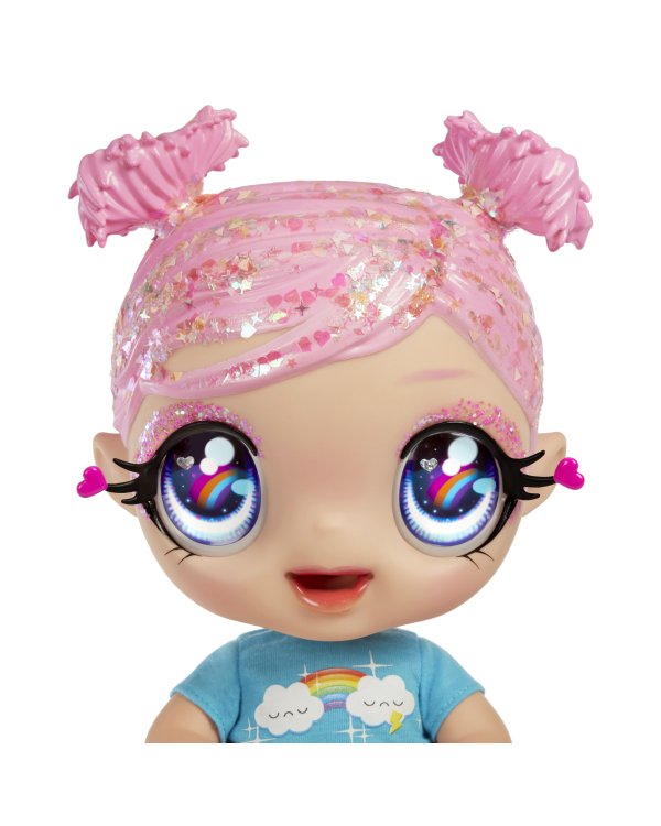 GLITTER BABYZ Интерактивная кукла Pink Rainbow, 20 cm