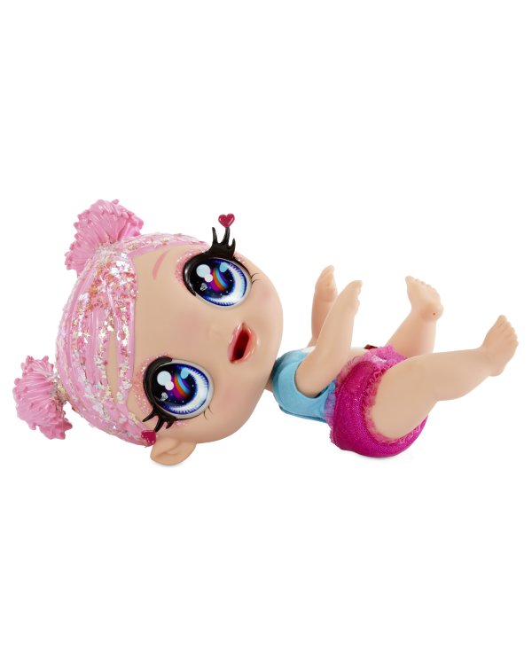 GLITTER BABYZ Интерактивная кукла Pink Rainbow, 20 cm