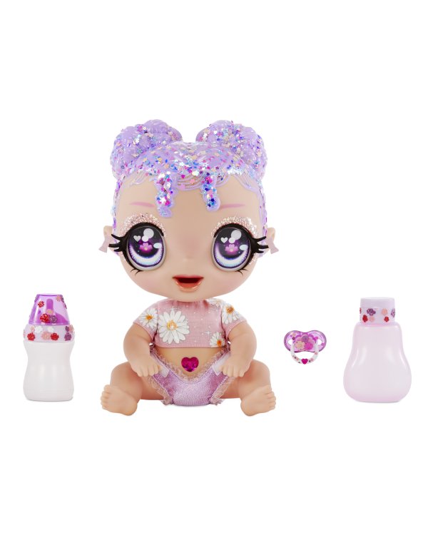 GLITTER BABYZ  Интерактивная кукла Lavender Flower,  20 cm