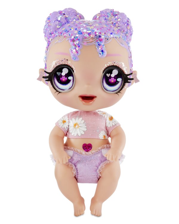 GLITTER BABYZ  Интерактивная кукла Lavender Flower,  20 cm