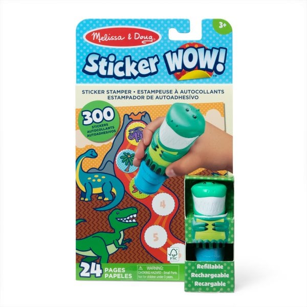 MELISSA & DOUG Игровой комплект с наклейками Sticker WOW! Динозавр