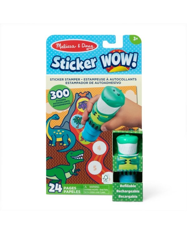 MELISSA & DOUG Игровой комплект с наклейками Sticker WOW! Динозавр