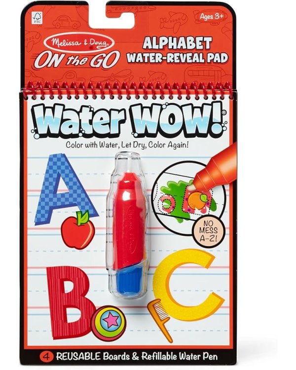 MELISSA & DOUG Water Wow! раскраска водой -Алфавит