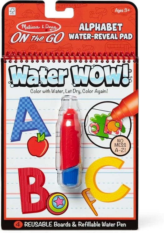 MELISSA & DOUG Water Wow! раскраска водой -Алфавит