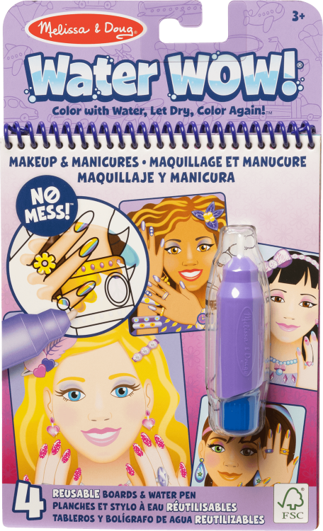 MELISSA & DOUG Water Wow! раскраска водой -Мейк и Маникюр