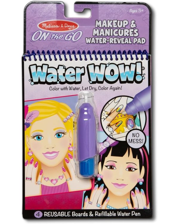 MELISSA & DOUG Water Wow! раскраска водой -Мейк и Маникюр