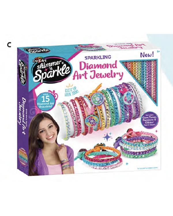 CRA-Z-ART Shimmer ‘n Sparkle DIY набор для создания ювелирных изделий "Сияющее алмазное искусство"