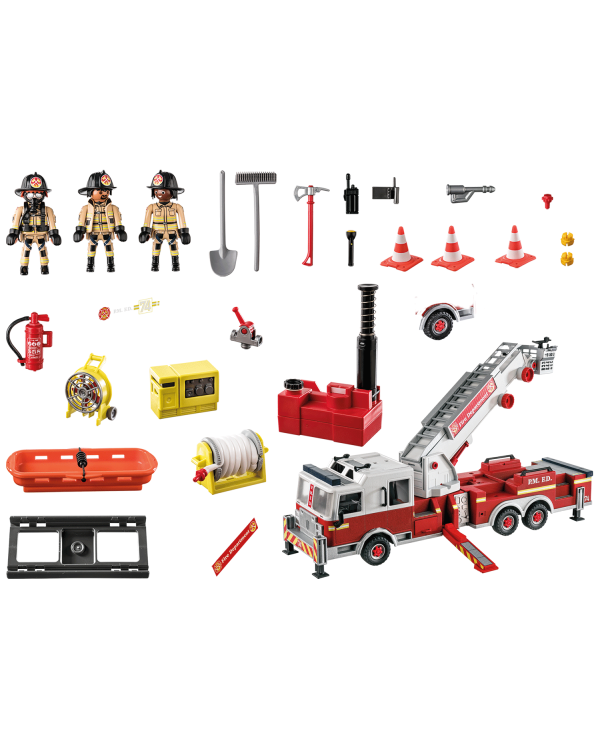 PLAYMOBIL Спасательные машины: пожарная машина с башенной лестницей 70935