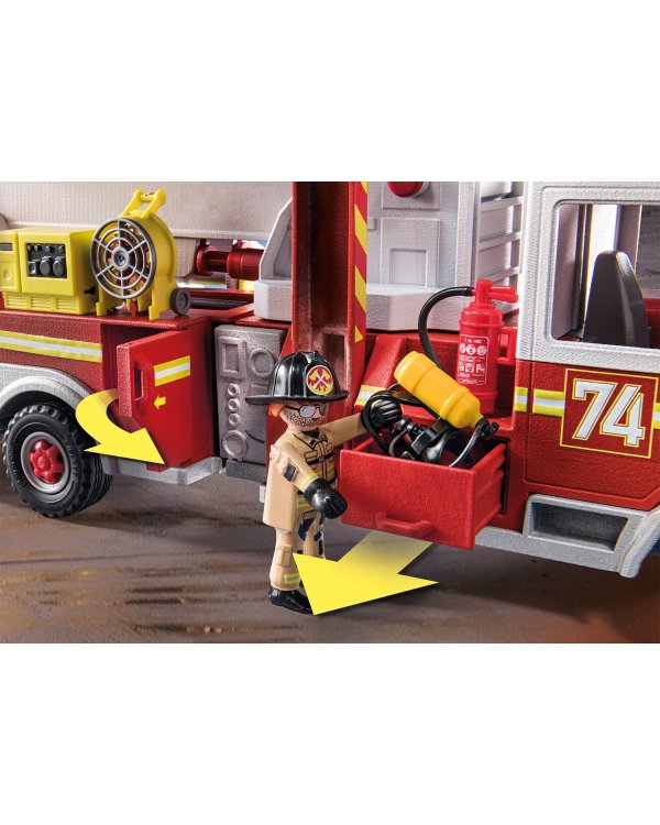 PLAYMOBIL Спасательные машины: пожарная машина с башенной лестницей 70935