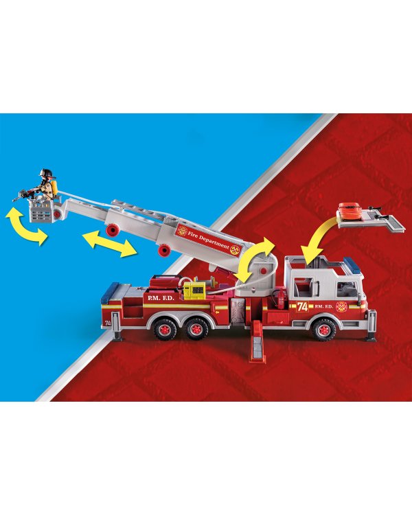 PLAYMOBIL Спасательные машины: пожарная машина с башенной лестницей 70935