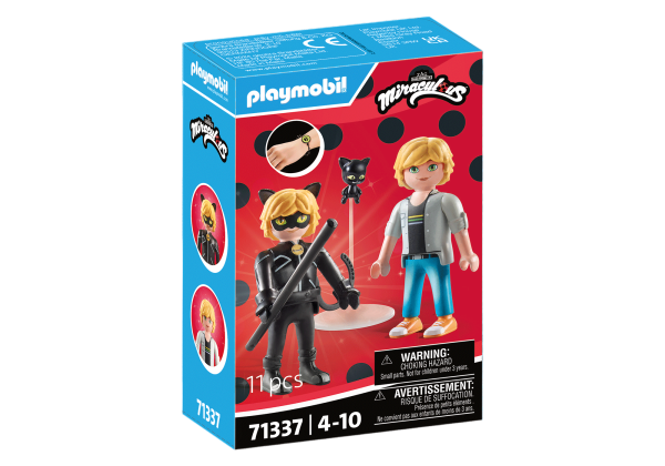 Обложка книги «PLAYMOBIL MIRACULOUS: Adrien & Cat Noir 71337»