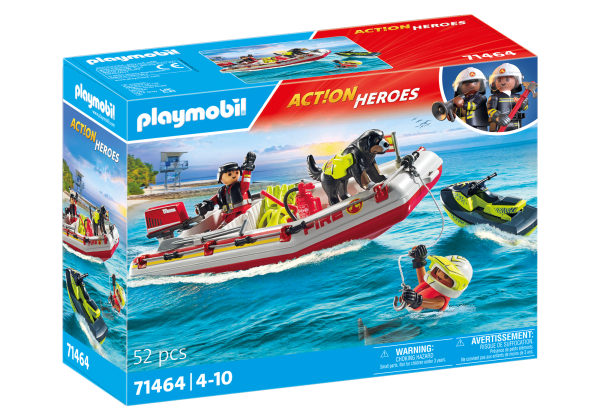 PLAYMOBIL ACTION HEROES Fireboat with Aqua Scooter 71464 PLAYMOBIL ACTION HEROES Fireboat with Aqua Scooter 71464