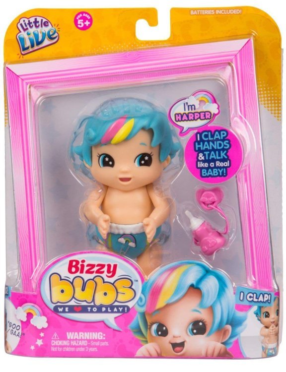 LITTLE LIVE BIZZY BUBS HARPER интерактивный пупсик 12cm