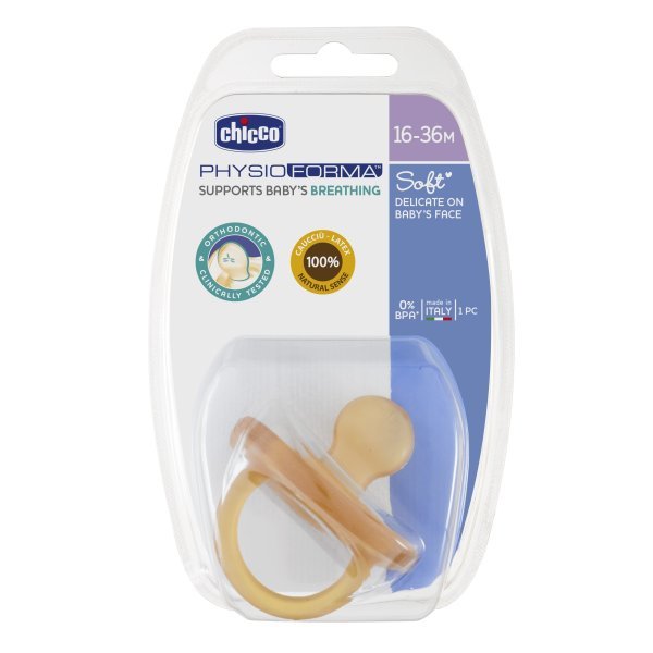 Обложка книги «CHICCO Пустышка Physio, латекс, 12 м+»
