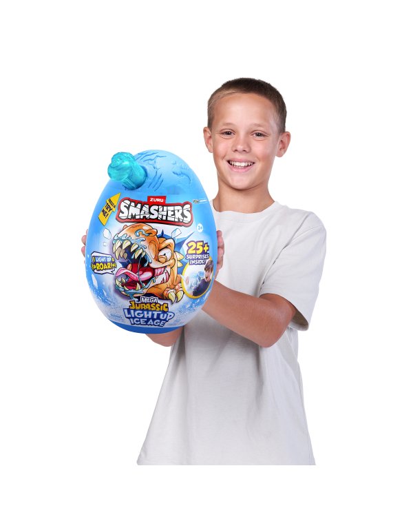 SMASHERS Интерактивное яйцо-сюрприз Dino Ice Age Light Up Mega