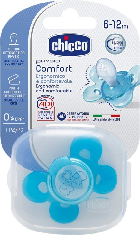 Обложка книги «CHICCO Physio Comfort Соска 6-12м, синяя»
