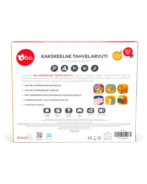 bo. Обучающая игрушка - Двуязычный планшет (эстонский язык)