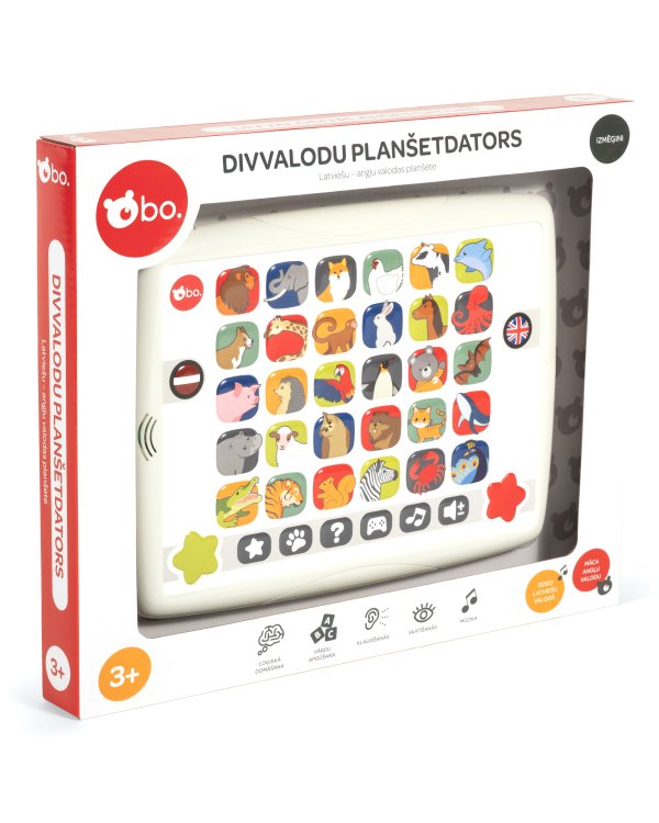 bo. Обучающая игрушка - Двуязычный планшет (латышский язык)