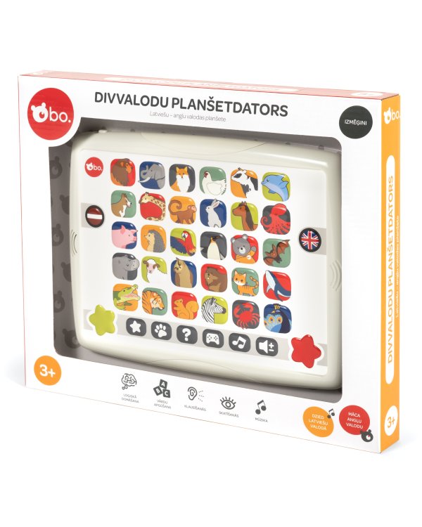 bo. Обучающая игрушка - Двуязычный планшет (латышский язык)