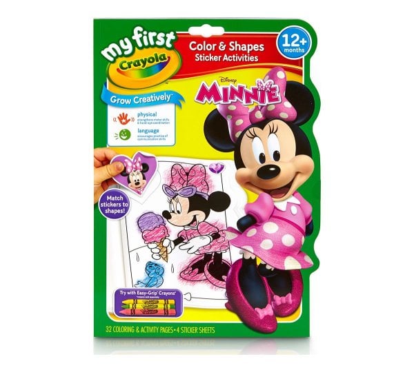 CRAYOLA Раскраска с наклейками Минни-Маус