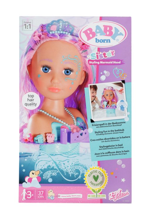 BABY BORN Голова-манекен Mermaid