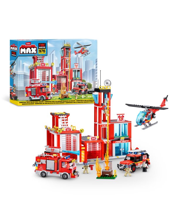 MAX CITY конструктор Пожарная станция, 976 части