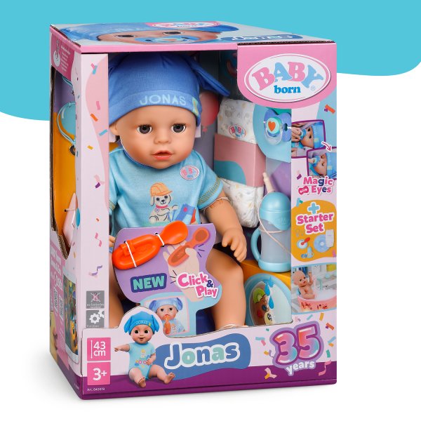 Обложка книги «BABY BORN Кукла Jonas Click and Play, 43 см»