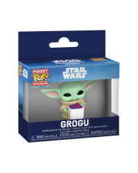 FUNKO POP! Брелок: Mandalorian & Grogu - Grogu with Snack