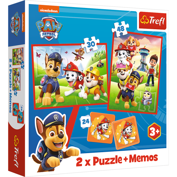 TREFL PAW PATROL Комплект пазлов 30 шт. + 48 шт. + 24 мемо TREFL PAW PATROL Комплект пазлов 30 шт. + 48 шт. + 24 мемо