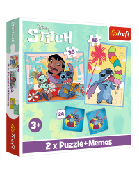 TREFL DISNEY STITCH Комплект пазлов 30 шт. + 48 шт. + 24 мемо